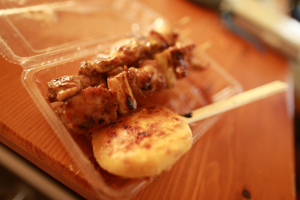 焼き鳥と田楽餅