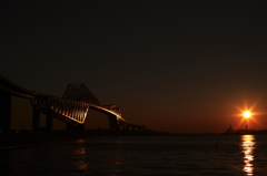 An iron bridge.
