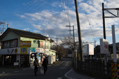 少し雪が降ったあとの青空