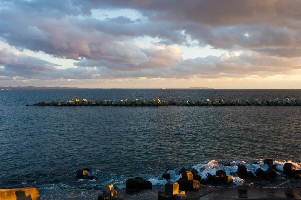 海の夕暮れ