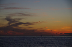 金谷漁港の夕暮れ３