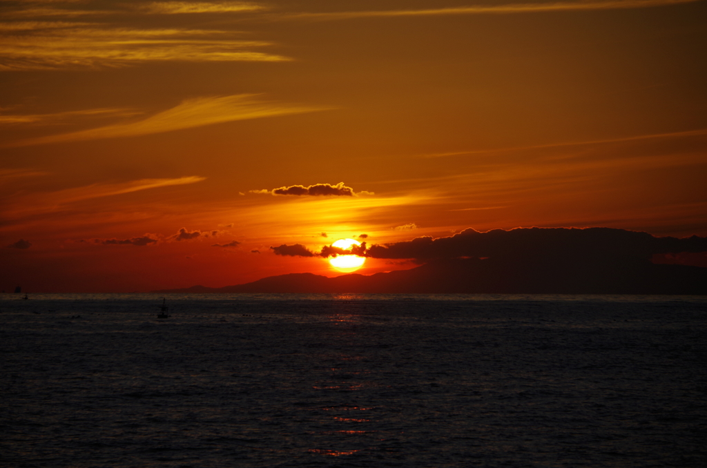 金谷漁港の夕暮れ５