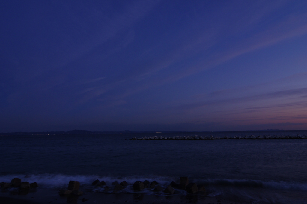 野比海岸夕焼け ３