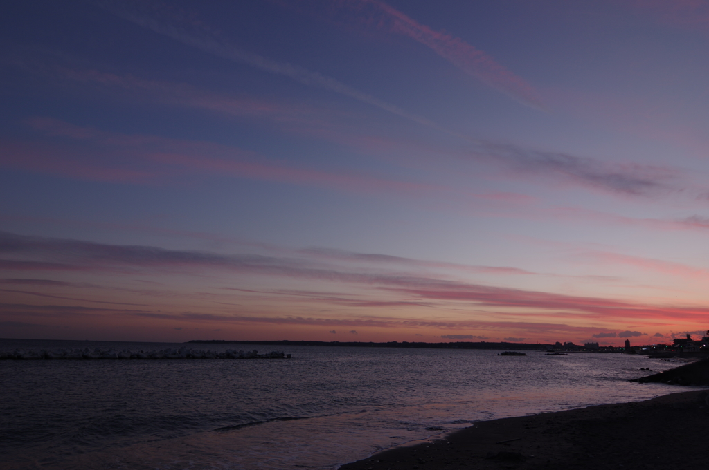 野比海岸夕焼け ２