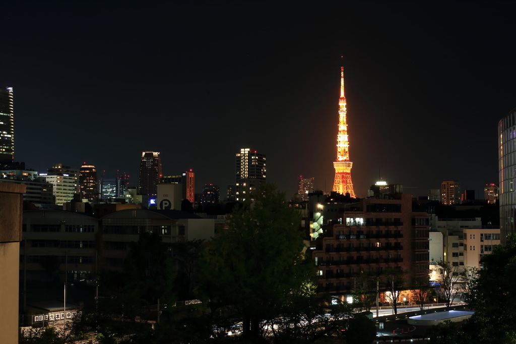 六本木ヒルズから見える東京タワー