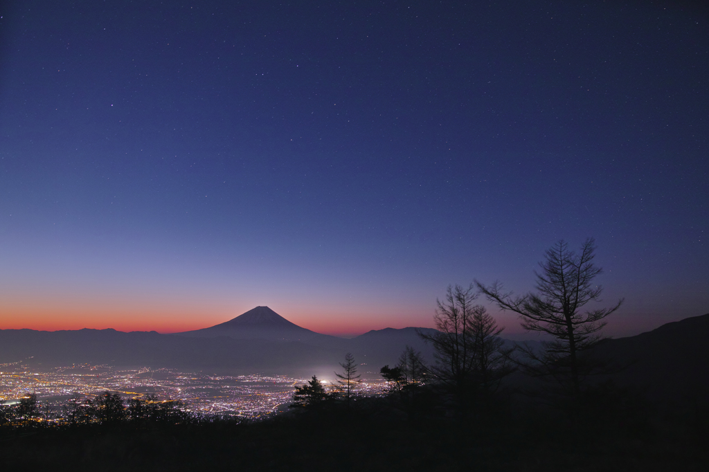 甘利山から望む富士山