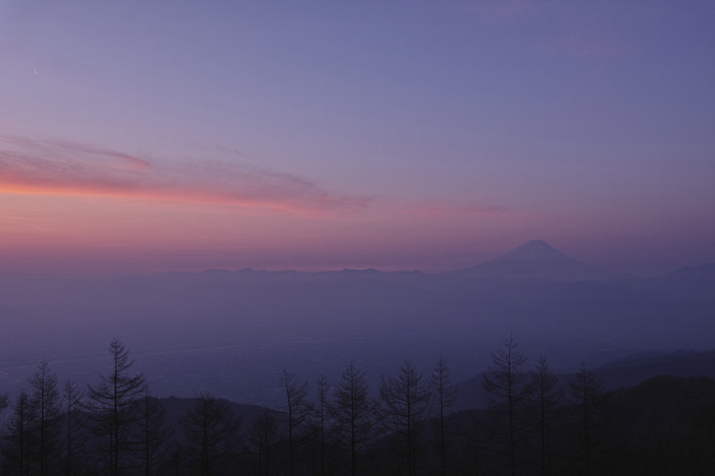 夜明けの甘利山