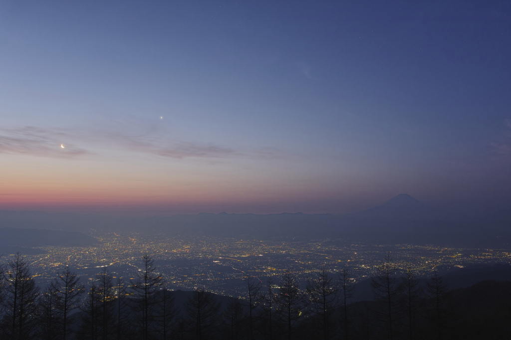 夜明け前の甘利山