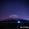 羊蹄山の星空