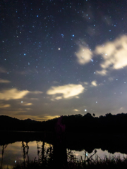 見つめる秋の星空