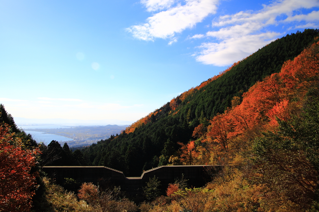 蓬莱山の紅葉