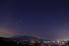 山中湖と富士山と星空。。