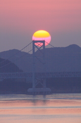 鳴門海峡夕日