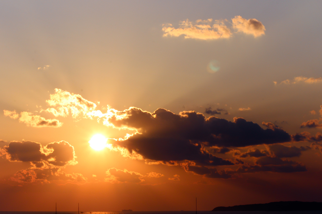 夕焼けの中を・・・