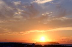 燃える夕陽