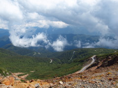 乗鞍岳登山道からのエコーライン