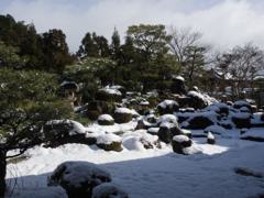 妙満寺　雪の庭　②