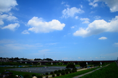 河川敷と空