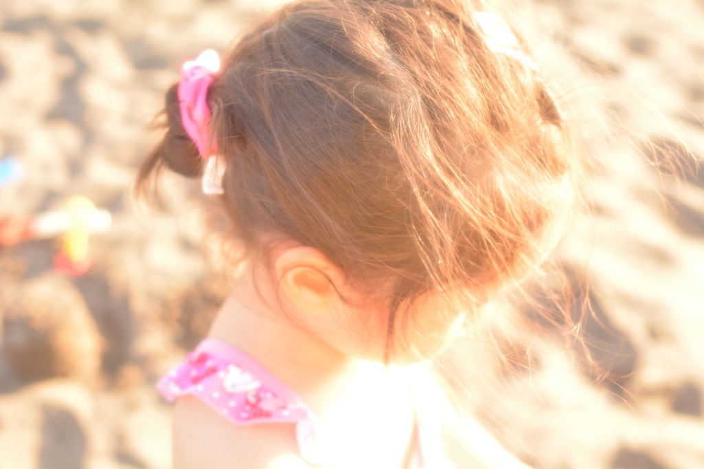夕日…