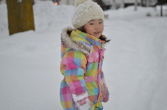 近所の公園で雪遊び　その３♫