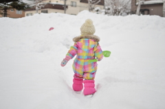 近所の公園で雪遊び♫