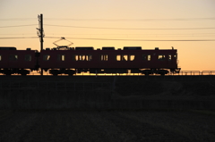 夕日をバックに！