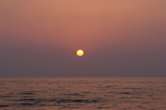 白尾海岸の日没