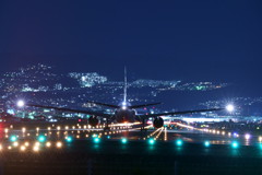 千里川土手の夜景