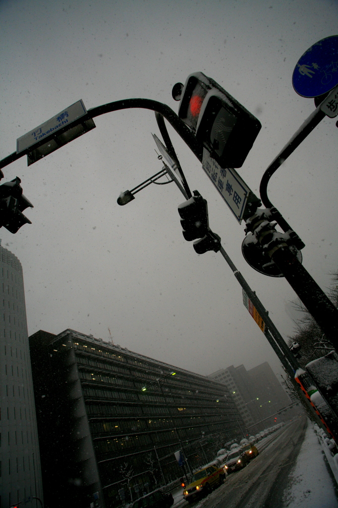 東京雪の一日