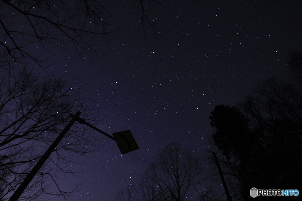 山中の星空