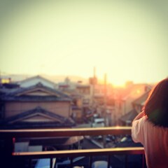 夕陽を見に
