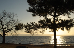 夕暮れの琵琶湖2