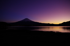 夕景富士