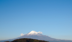 青い空と霊峰