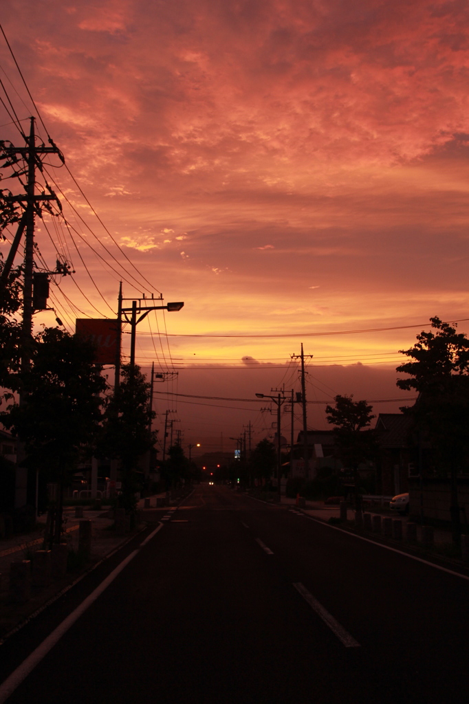 台風の朝