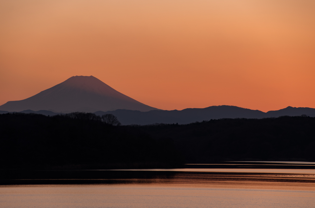 夕暮れに染まる