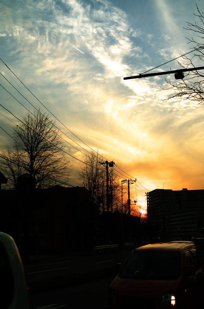 街、夕陽１