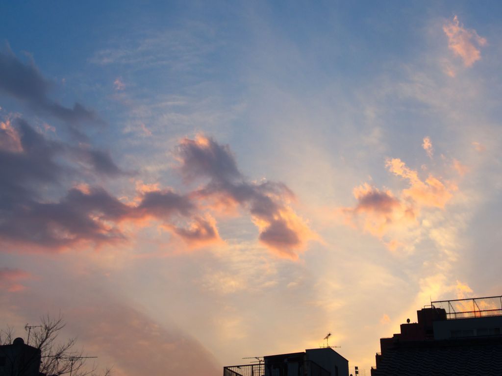 ミルクティー色の空…