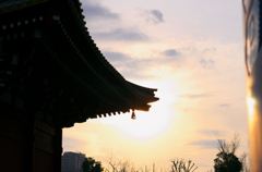 芝増上寺の夕暮れ