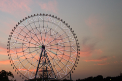 夕焼けと観覧車