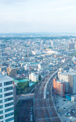 仙台の街並みと光