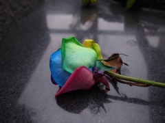 路上の花束