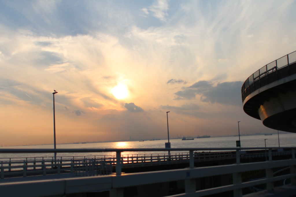 海ほたるの夕景