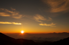 八ヶ岳からの朝日