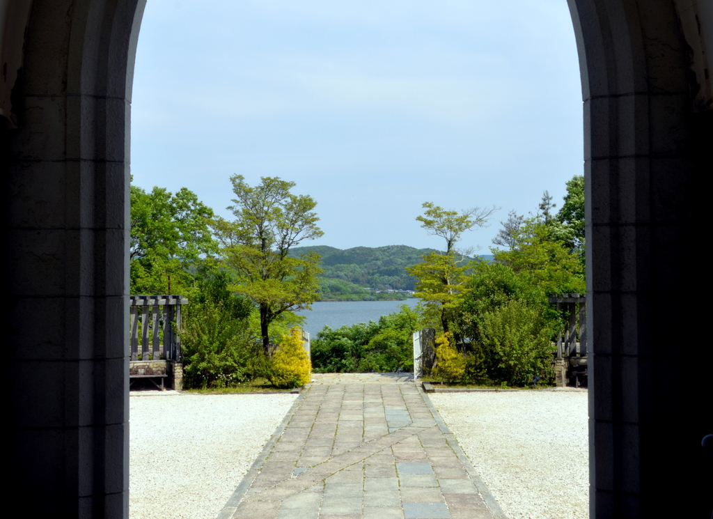 とある緑のある風景