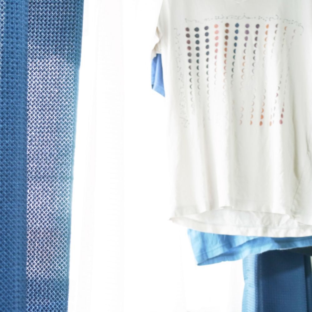 朝の光と洗濯物