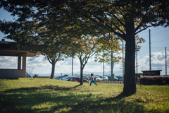 西公園を駆ける