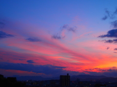 2017年7月18日の夕焼け