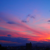 2017年7月18日の夕焼け