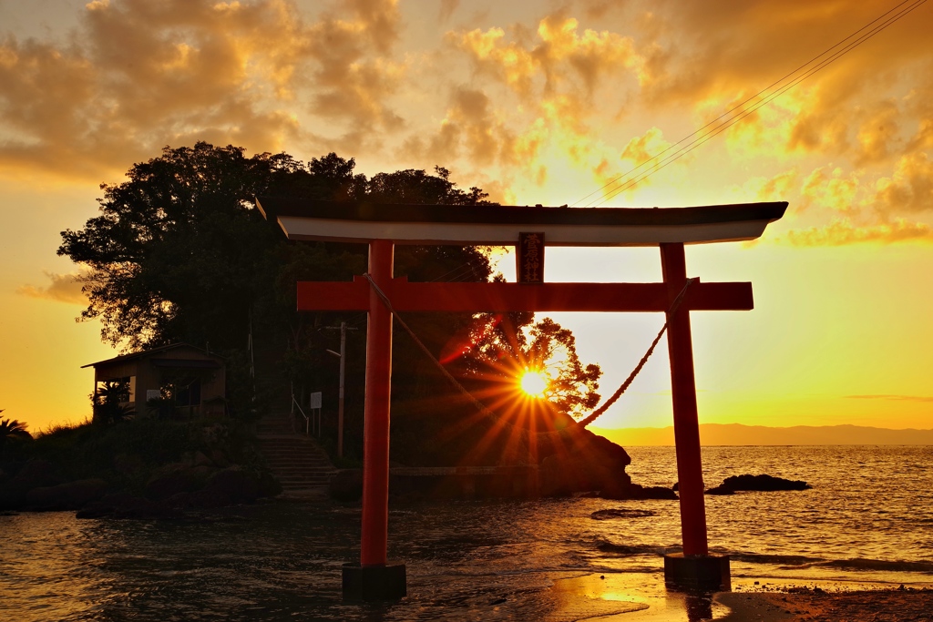 夕暮れの荒平天神2